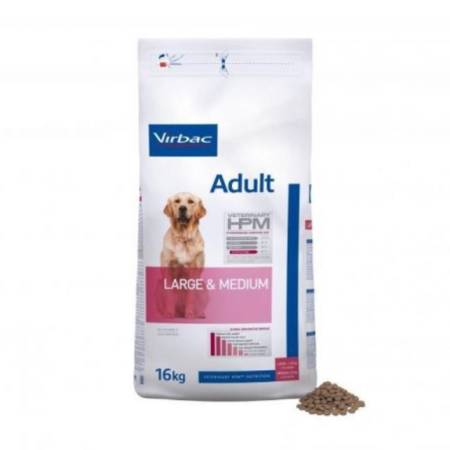 Virbac HPM Adult dog Large & Medium 16kg